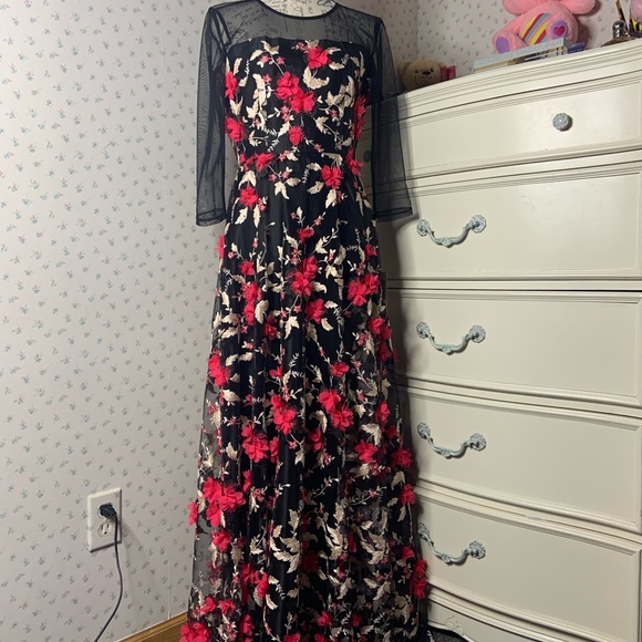 Alex Marie Floral Appliqué Maxi Dress - Picture 2 of 15